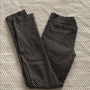 Black and white ankle pants